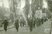 Május elsejei felvonulók Salgótarjánban.