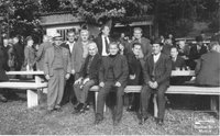 Az 1944-45-ben megalakult önkéntes magyar hadosztályok Nógrád megyei tagjainak találkozója.