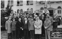 Nyikolájev szovjet űrhajós Salgótarjánban a megye vezetőivel