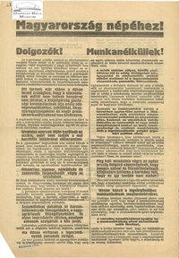 A Magyarországi Szakszervezeti Tanács és a MSZDP vezetőségeinek felhívása