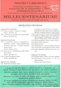 Millecentenáriumi ünnepi rendezvény programja