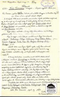 Dr. Dornyay Béla kézirat másolata a Pesty-féle gyűjtésből,Kisterenye